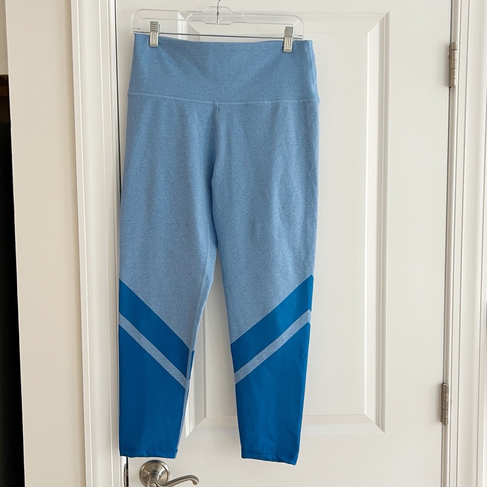 Aerie Chill Play Move Cropped Leggings 7/8 Colorblock Size Large